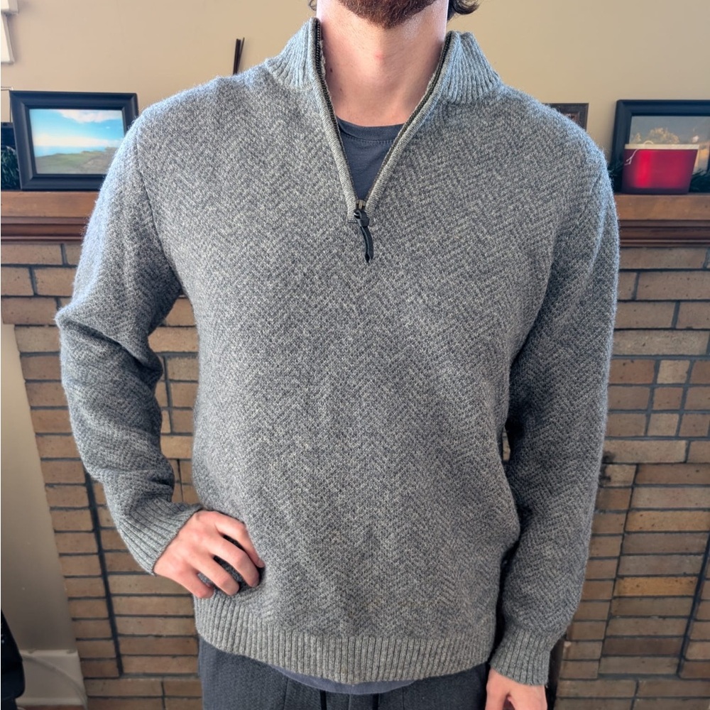 Pendleton Gray WOOL Sweater - Washable! Men’s Large